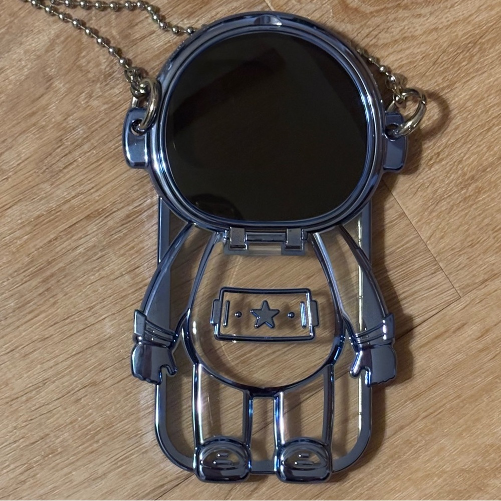 TikTok VIRAL iPhone case with chain blue metallic astronaut #spaceage *2 for 20*